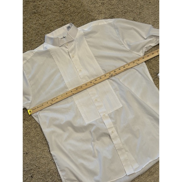 Fashion Gear Men's White Tuxedo Shirt Ruffles Size 2XL Wing Collar - Picture 5 of 8